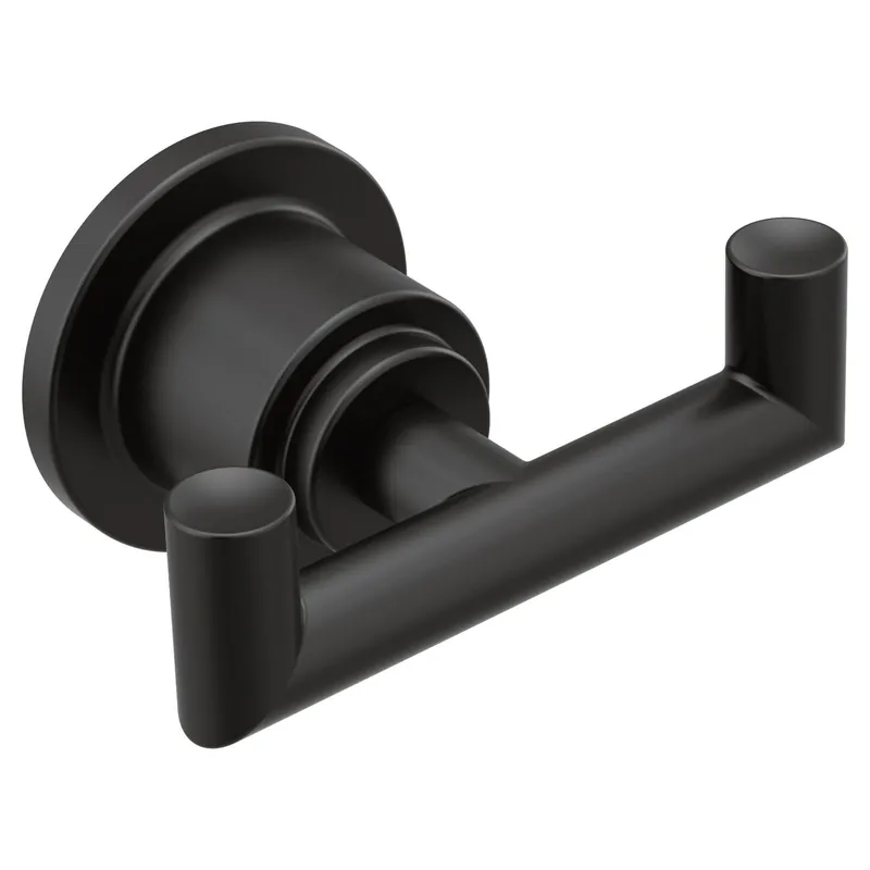 SK0471805-US20260702-105043-0 Creative Specialties YB0803BL Moen Arris Matte Black Double Robe Hook - Image 1