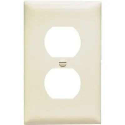TRUE VALUE TP8LACP10 Wall Plate Duplex Outlet Almond Nylon 10-Pk