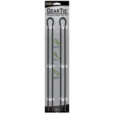 TRUE VALUE GT32-2PK-01 Nite Ize 2-Pack 32-Inch Gear Tie Black