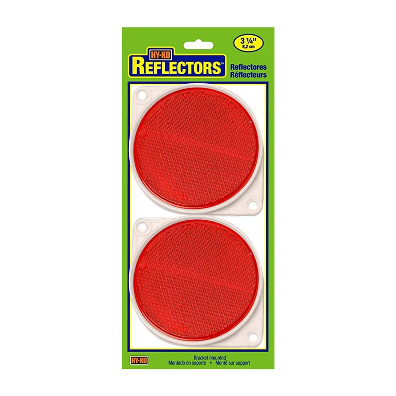 TRUE VALUE CDRF-3R Hy-Ko Safety Reflector Nail-On With Bracket Red Plastic 3.25 In. 2-Pk.