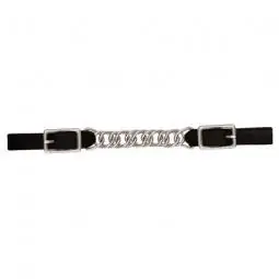 TRUE VALUE 35-1390-BK Weaver Leather Horse Curb Strap Flat Link Chain Black Brahma Webb 4-1/2-In.