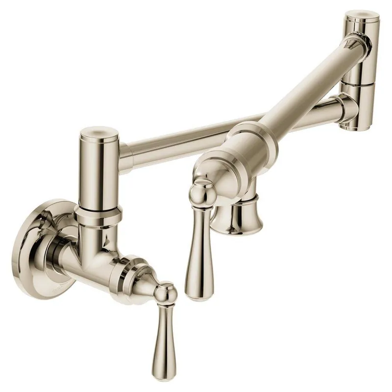 SK0472675-US20260702-105043-0 Moen S664NL Traditional Wall Mount Pot Filler in Nickel - Image 1