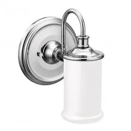 SK0472678-US20260702-105043-0 Creative Specialties YB6461CH Moen Belfield Chrome One Globe Bath Light - Image 1
