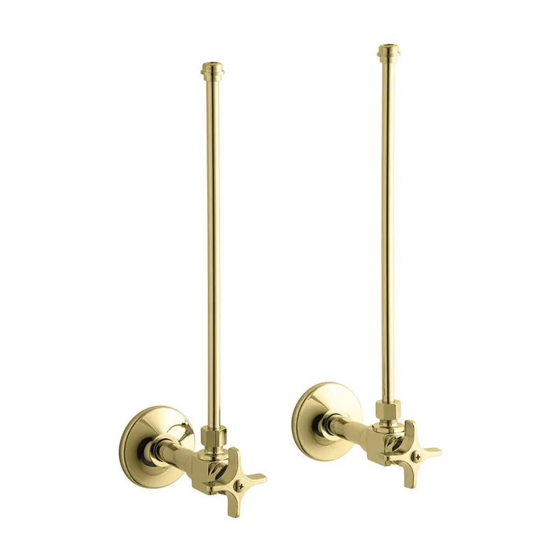 SK0472963-US20260702-105043-0 Kohler 040688187686 Pair of 3/8 Angle Supplies with Stop, Cross-handles, and Annealed Vertical Tubes - Image 1