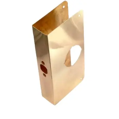 TRUE VALUE 2002-PB 9-Inch Brass 1-3/4-Inch Thick Door Reinforcer