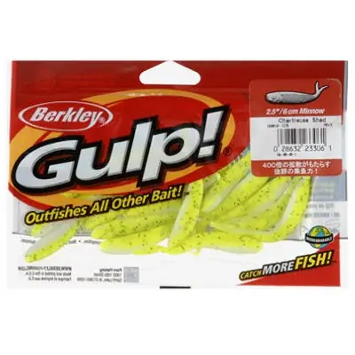 SK0473073-US20260702-105043-0 TRUE VALUE 4475-1616 Berkley Gulp Minnow, Chartreuse Plastic, 3-In., 11-Ct. - Image 1