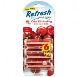 TRUE VALUE 09430T Refresh Car Air Freshener Vent Stick Very Cherry Scent 6-Pk.