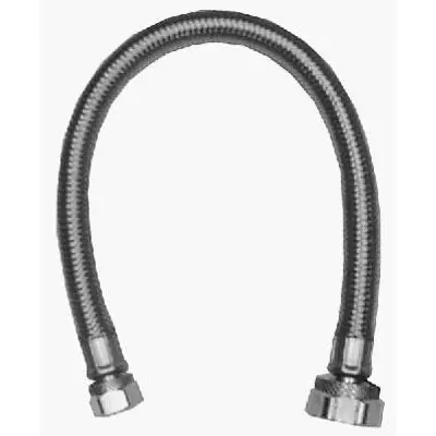 TRUE VALUE 7223-09-38-2 Faucet Connector Stainless Steel 3/8 Compression x 1/2 FIP x 9-In.
