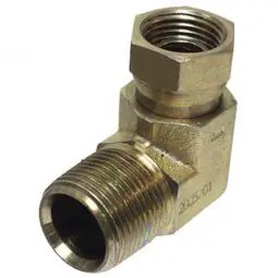 True Value 39005150 1/2 Male Pipe x 3/8 Female Pipe 90 Degree Swivel Hydraulic Adapter