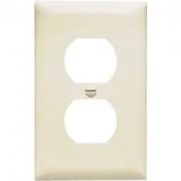 True Value TP8LACC100 Wall Plate, Duplex Outlet, Almond Nylon