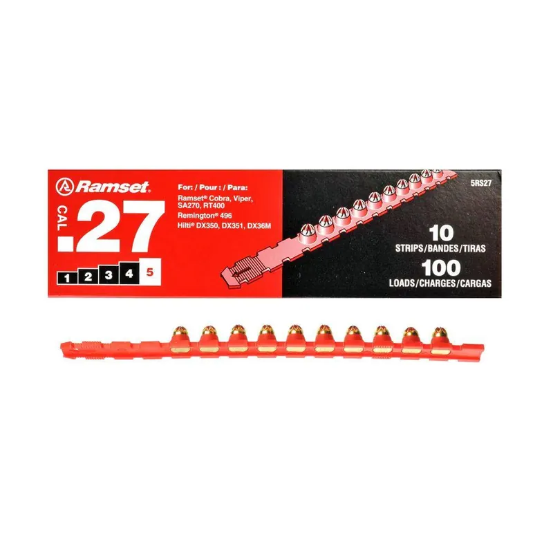 TRUE VALUE 682 Ramset 100-Pack .27-Caliber Red Strip Load