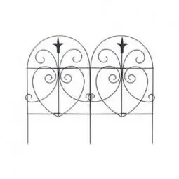 True Value 89379 Black Romantic-Style Garden Fence 18 Inch x 8 Ft