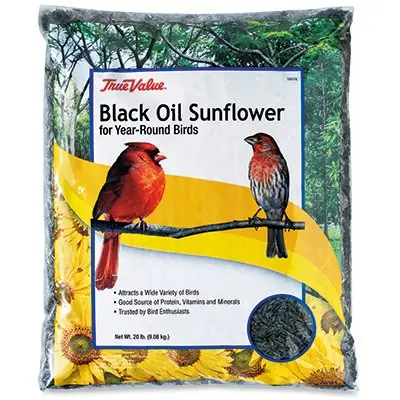 TRUE VALUE B115920 Black Oil Sunflower Bird Seed 20-Lb. Replacement MPN