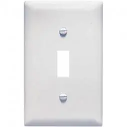 True Value TPJ1WCC70 Pass & Seymour - Legrand White 1-Toggle Nylon Wall Plate