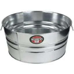 True Value 3GS Wash Tub Galvanized Sheet Steel Round 17-Gals