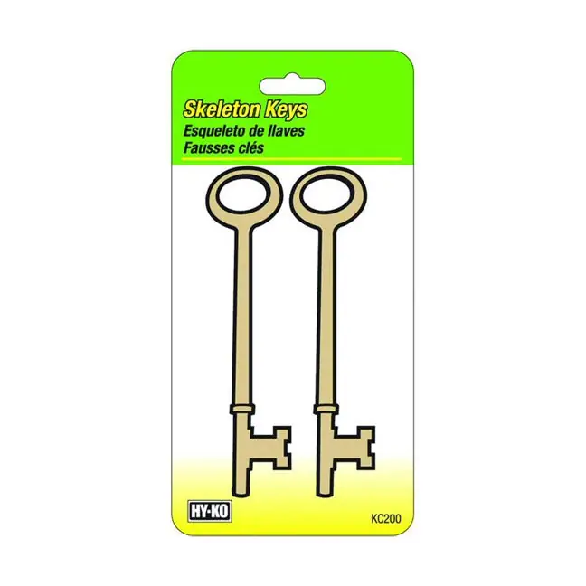 TRUE VALUE KC200 2PK Notch Skeleton Keys