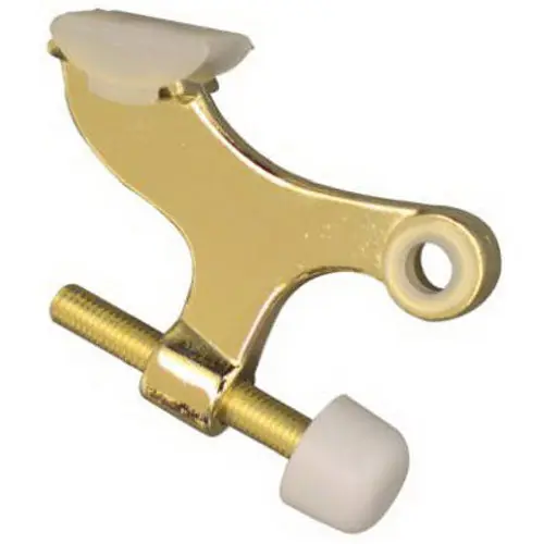 TRUE VALUE N279-695 Brass Hinge Pin Door Stop, Extra Wide