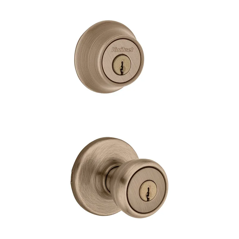 True Value 690T5CPCODEK6 Keyed Alike, Antique Brass Finish, Tylo Entry Lockset & 660 Single Cylinder Deadbolt
