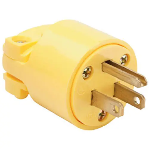SK0474735-US20260702-105043-0 TRUE VALUE 4867YCC10 15A YEL HD Vinyl Plug - Image 1