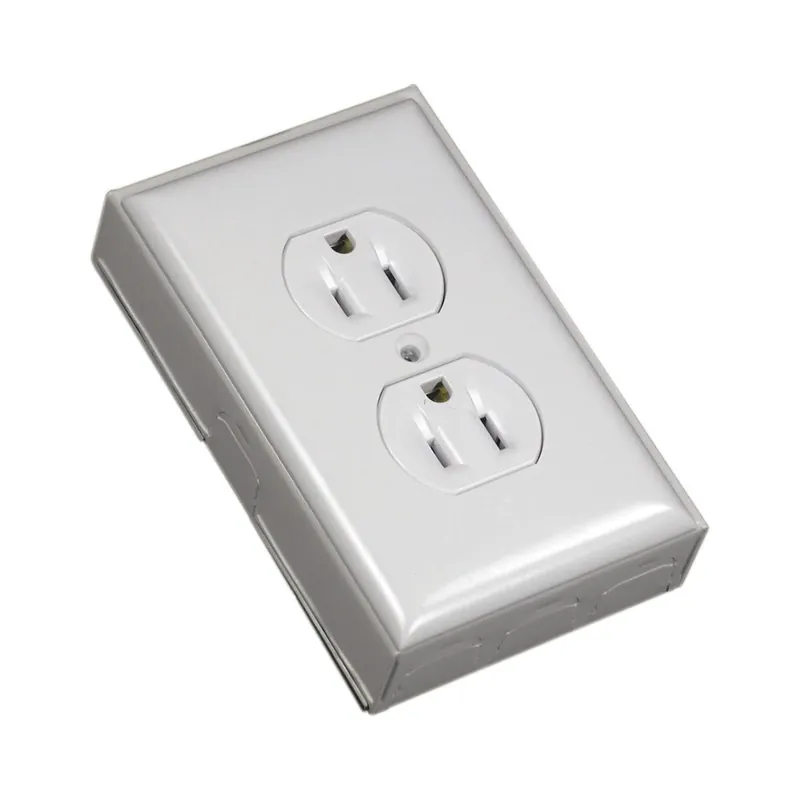 TRUE VALUE BW2 1 WHT MTL OUTLET BOX