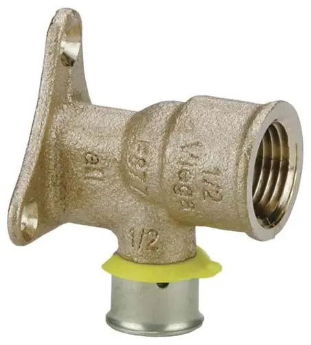 SK0475406-US20260702-105043-0 Viega 94520 PureFlow 90 Degree Drop Ear Elbow Press x FNPT 1/2 x 1/2 - Image 1