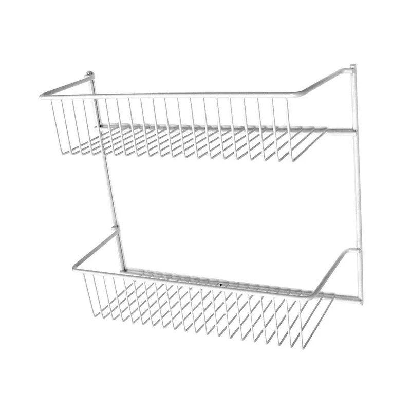 TRUE VALUE 800200 Closetmaid 2-Wire-Shelf Unit, Door Or Wall Rack, White, 12-In.