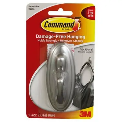 TRUE VALUE 17053BN Command Large Nickel Hook Powered by (EA)