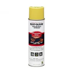 TRUE VALUE 203025 Rust-Oleum Industrial Choice Precision Line Marking Paint High-Visibility Yellow 17-oz. Inverted Aerosol