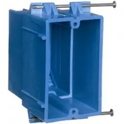 True Value BH122A-UPC Carlon Single Gang Super Blue Hard Body Wiring Box