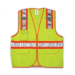 TRUE VALUE V73852.4X-5X 4X-5X Lim/YEL Safe Vest