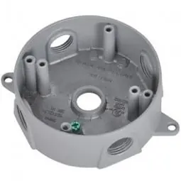 True Value BRD-4 Gray Weatherproof Round Outlet Box