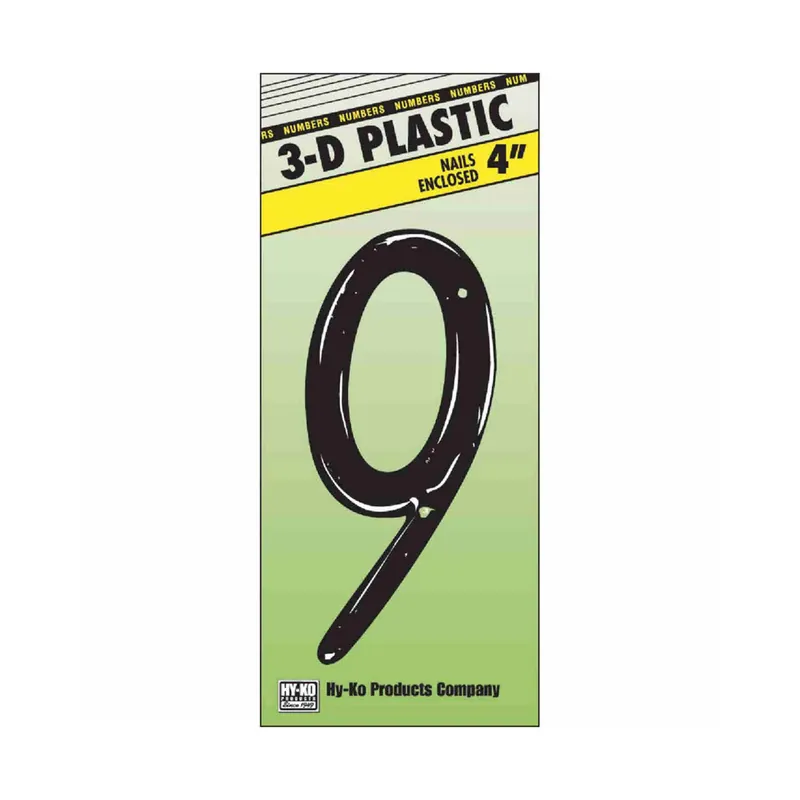 SK0477370-US20260702-105043-0 TRUE VALUE PN-29/9 4-Inch Brass Plastic Number 9 - Image 1