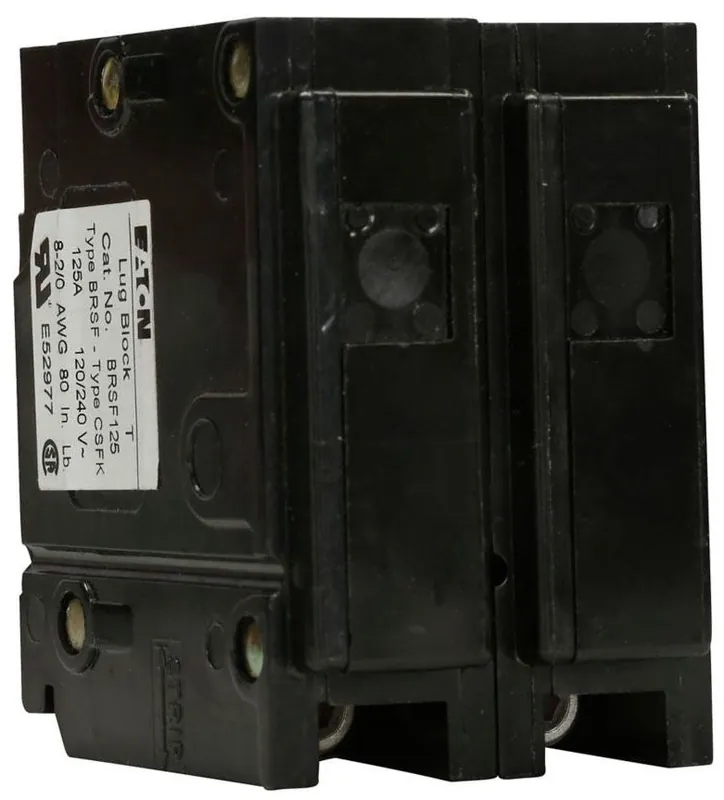 SK0477654-US20260702-105043-0 Eaton BRSF125 Main/Sub-Feed Lug Block, 125 Amp, 2-Pole - Image 1