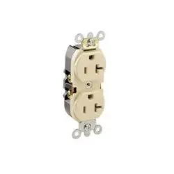 Leviton 5362-GYS Duplex Receptacle Heavy Duty 20 Amp 125 Volt NEMA 5-20R