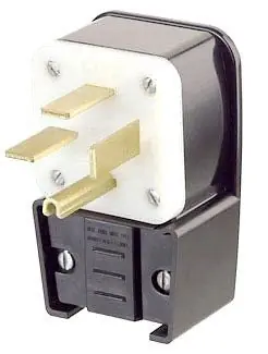 SK0477990-US20260702-105043-0 Leviton 8452-P Plug BL STR 250VAC 50A 3 4 Black - Image 1