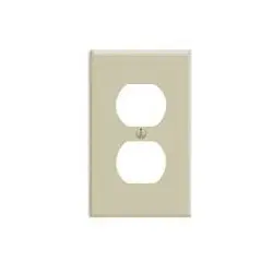 Leviton 86003 1-Gang Duplex Device Receptacle Wallplate, Standard Size