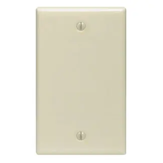 SK0478002-US20260702-105043-0 Leviton 86014 1-Gang Blank Wallplate, Thermoset, Ivory - Image 1