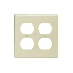 Leviton 86016 2-Gang Duplex Device Receptacle Wallplate Standard Size