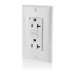 SK0478042-US20260702-105043-0 Leviton GFNT2-W SmartlockPro 20 Amp, 125 Volt Self-Test GFCI Receptacle White - Image 1