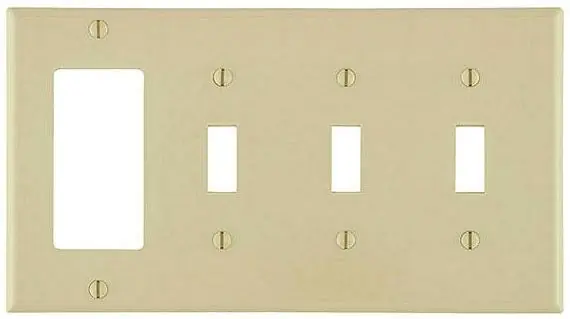 SK0478059-US20260702-105043-0 Leviton P326-I Combination Wallplate Standard Size 4 Gangs - Image 1