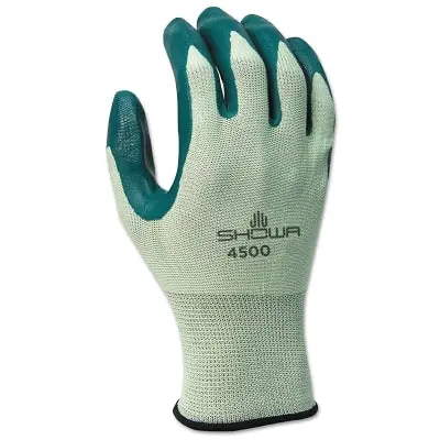 SHOWA 4500-10 Nitri-Flex Lite Nitrile Coated Gloves X-Large Green/Light Green