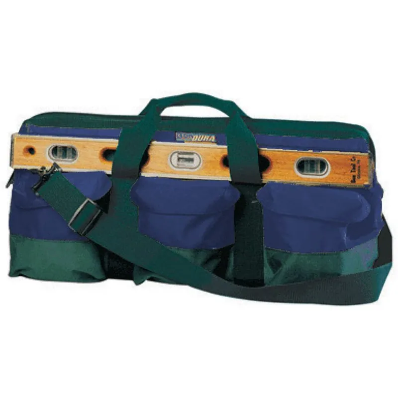 SK0478344-US20260702-105043-0 BonDura 41-108 Mason Tool Bag - Green/Navy - 24 x 10 x 11 - Image 1