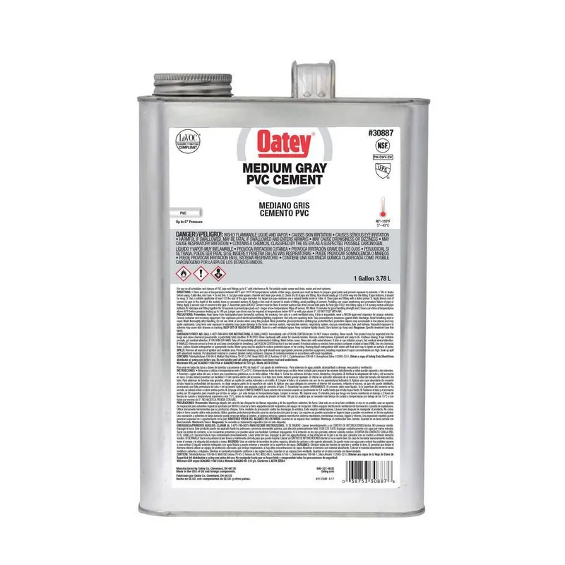 SK0478451-US20260702-105043-0 Oatey 30887 1 Gal. Plastic Grey Pipe Cement - Image 1