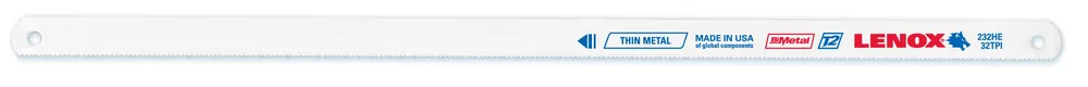 SK0479012-US20260702-105043-0 Lenox 20146V232HE Hacksaw Blade 1/2 in X 12 in 32 TPI - Image 1