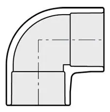 Spears 406-020S P402LLS 2 Long Sweep 90 Elbow