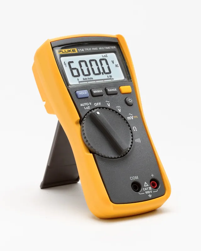 Fluke FLUKE-114 True-RMS Electrical Digital Multimeter, CAT III, 600 V
