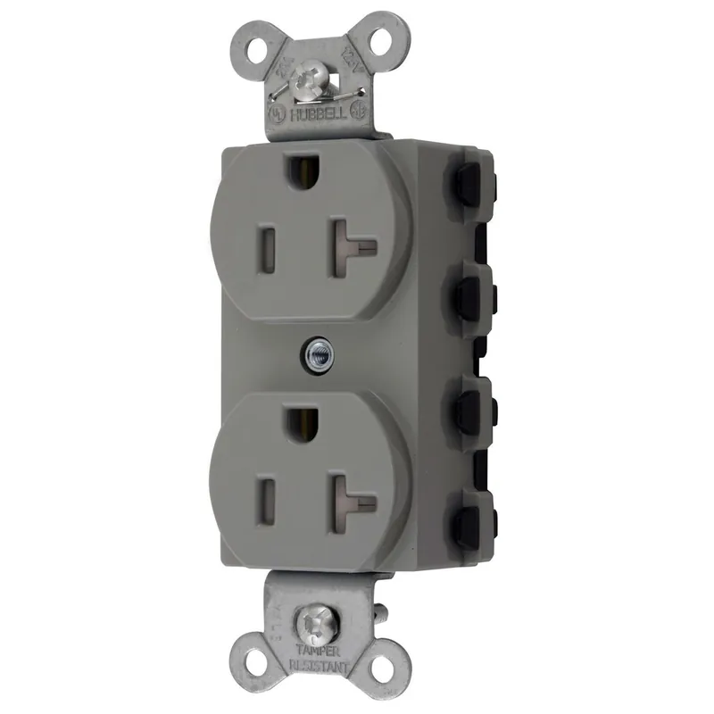 Hubbell SNAP5362GYTRA S-Connect Dup 20A/125V TR GY