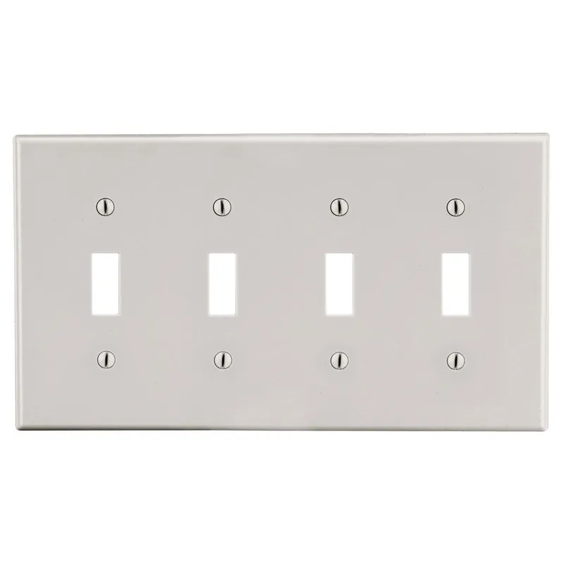 SK0479499-US20260702-105043-0 Hubbell Wiring Device-Kellems P4LA Wallplate 4-G 4 Toggle L - Image 1