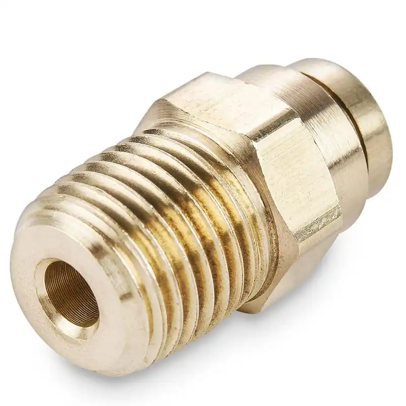 SK0479649-US20260702-105043-0 Parker 68PTC-4-4 Push-to-Connect Fitting, Brass - Image 1