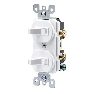 Leviton 5334-W Combo/2SP SW 20 Amp 120/277 Volt Duplex Style Combination Switch